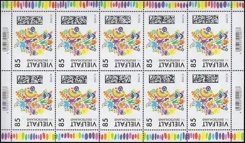 3727 Diversität: Vielfalt in Deutschland - 10er-Bogen ** postfrisch