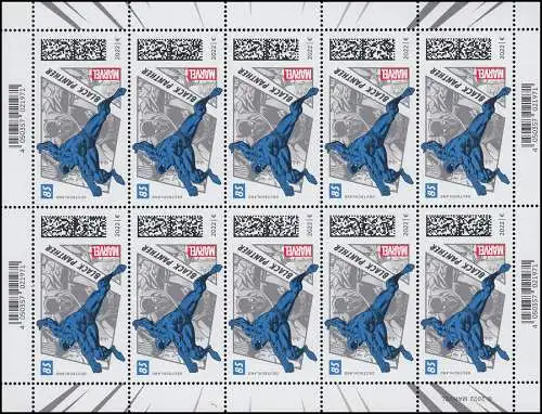 3720 Superhelden: Black Panther - 10er-Bogen ** postfrisch