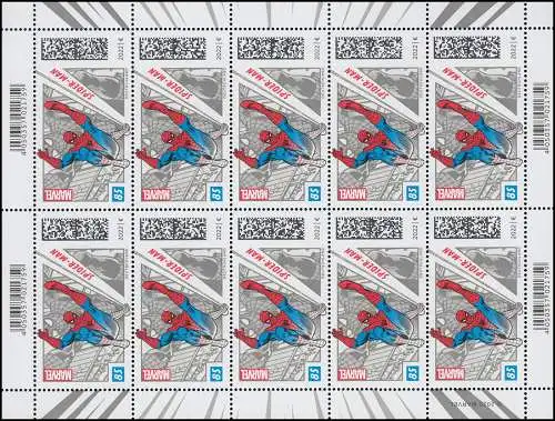 3697 Spider-Man - 10er-Bogen ** postfrisch