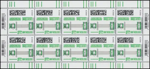 3696 Leuchtturm Friedrichsort - 10er-Bogen ** postfrisch