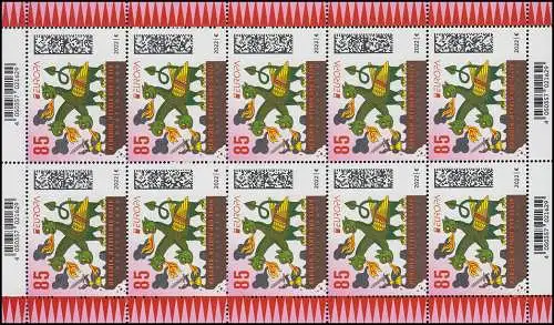 3687 EUROPA 2022: Märchen, Mythen, Sagen - 10er-Bogen ** postfrisch