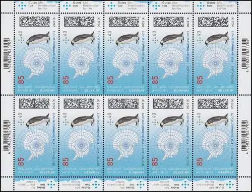 3689 Für den Umweltschutz: Antarktis  - 10er-Bogen ** postfrisch