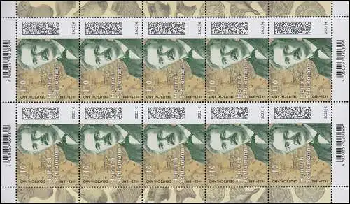 3659 Archäologe Heinrich Schliemann - 10er-Bogen ** postfrisch