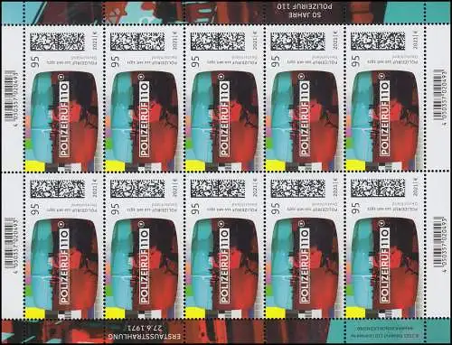 3638 Deutsche Fernsehlegenden: 50 Jahre Polizeiruf 110 - 10er-Bogen **