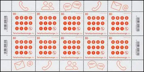 3627 Telefonseelsorge - 10er-Bogen ** postfrisch