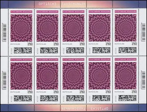3624 Optische Täuschungen: Scheinbare Bewegung - 10er-Bogen ** postfrisch