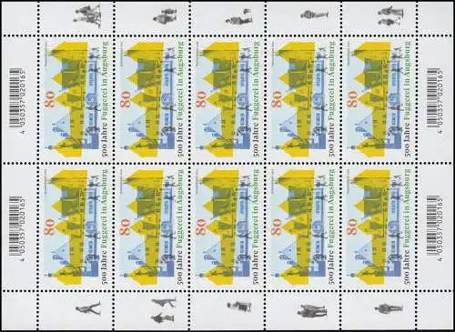 3621 Jubiläum 500 Jahre Fuggerei in Augsburg - 10er-Bogen ** postfrisch