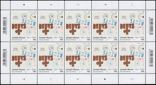 3610 Joseph Beuys - 10er-Bogen ** postfrisch