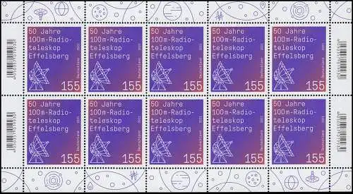 3599 Radioteleskop Effelsberg - 10er-Bogen ** postfrisch