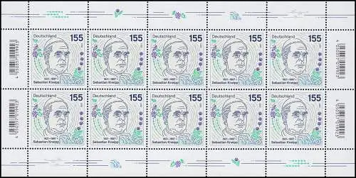 3598 Sebastian Kneipp - 10er-Bogen ** postfrisch