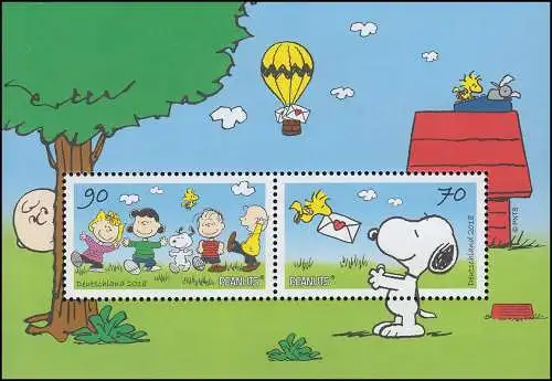 Block 82 Snoopy und die Peanuts-Rasselbande, Set zu 10 Stück, alle ** postfrisch