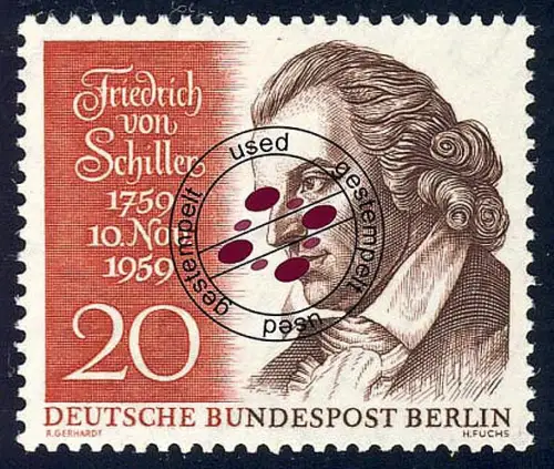 190 Friedrich von Schiller, gestempelt O