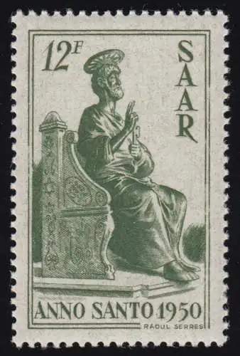 Saarland 293 Heiliges Jahr 12 Fr 1950, **