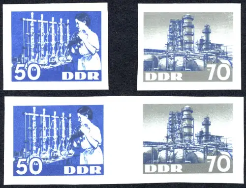 950-951 aus Block 18 Chemie 1963, 1 ZD und 2 Ezm, Set postfrisch **