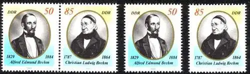 3256-3257 aus Block 98 Brehm, 1 ZD und 2 Ezm, Set postfrisch **