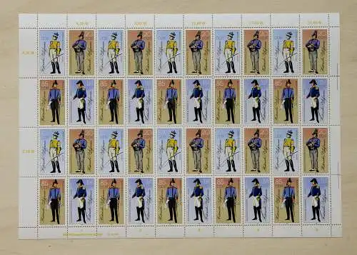 2997-3000 Postuniformen 1986, ZD-Bogen, FN4 **