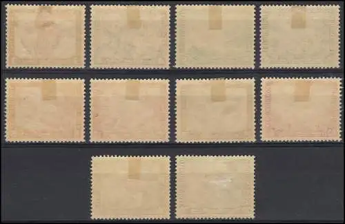 499-507 Wagner (kpl. incl. 20 Pf. A und B) - alle mit Haftstellen / gefalzt *