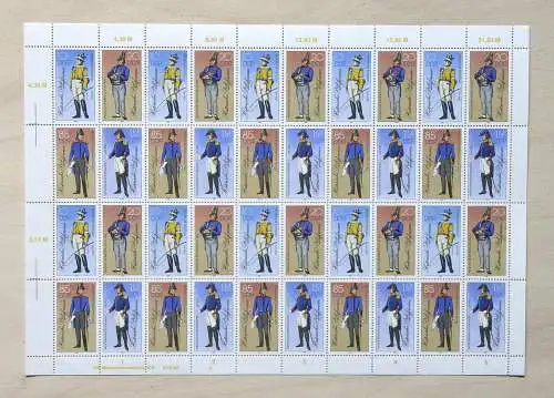 2997-3000 Postuniformen 1986, ZD-Bogen, FN3 **