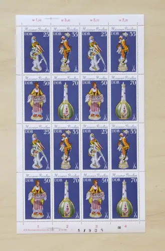 2468-2471 Porzellan 1979, ZD-Bogen, FN 1 **