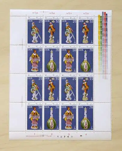 2468-2471 Porzellan 1979, ZD-Bogen, FN 1 **, Ra rechts