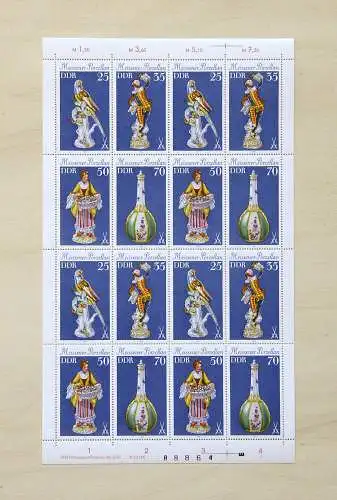 2468-2471 Porzellan 1979, ZD-Bogen, FN 2 **