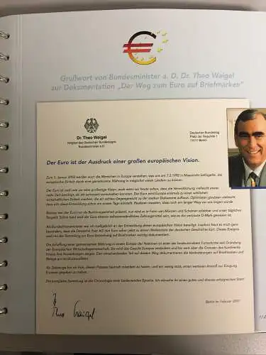 Der Weg zum Euro - Sammlung der Post im Vordruckalbum