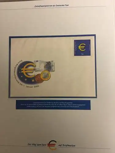 Der Weg zum Euro - Sammlung der Post im Vordruckalbum