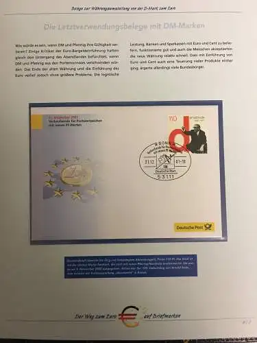 Der Weg zum Euro - Sammlung der Post im Vordruckalbum