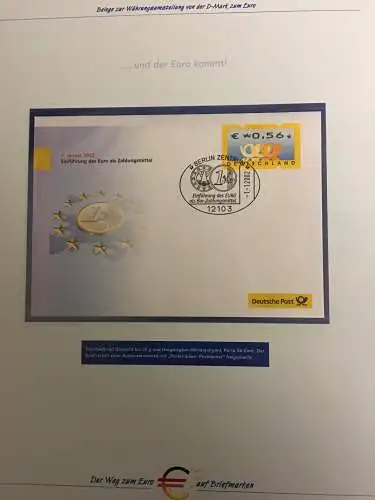 Der Weg zum Euro - Sammlung der Post im Vordruckalbum