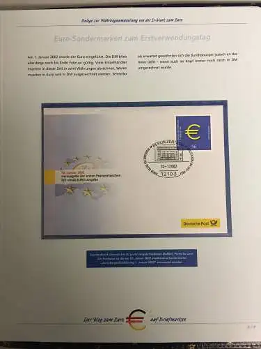 Der Weg zum Euro - Sammlung der Post im Vordruckalbum