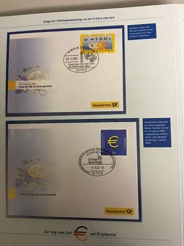 Der Weg zum Euro - Sammlung der Post im Vordruckalbum