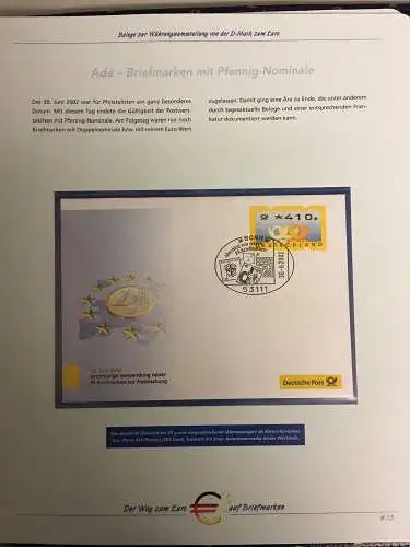 Der Weg zum Euro - Sammlung der Post im Vordruckalbum