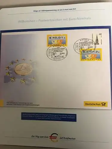 Der Weg zum Euro - Sammlung der Post im Vordruckalbum