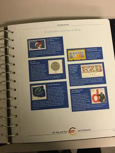 Der Weg zum Euro - Sammlung der Post im Vordruckalbum