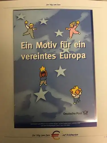 Der Weg zum Euro - Sammlung der Post im Vordruckalbum