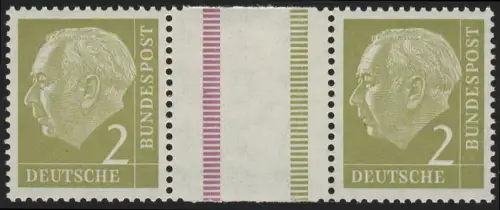 WZ10 Zusammendruck Heuss, postfrisch **