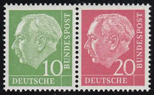 W21YI Zusammendruck Heuss, postfrisch **