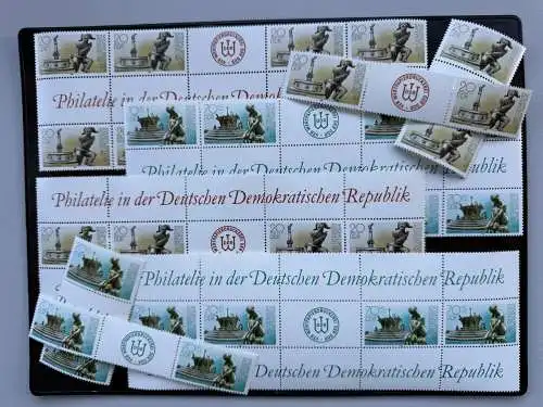 3265-3266 Magdeburg, 4 Zwischenstegpaare + 4 Herzstücke, Set postfrisch **