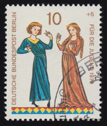 354I Jugend 10 Pf. mit PLF I gebrochenes N in BERLIN, gestempelt