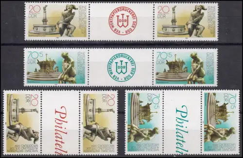 3265-3266 Magdeburg, 4 Zwischenstegpaare komplett, Set postfrisch **