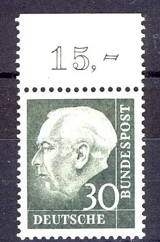 259v Heuss II 30 Pf Oberrand ** postfrisch