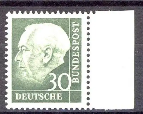 259w Heuss II 30 Pf Seitenrand re. ** postfrisch
