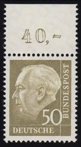 261w Heuss II 50 Pf Oberrand ** postfrisch