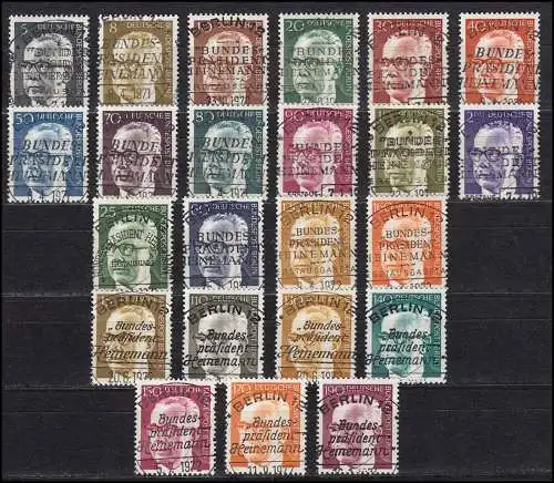 359ff Heinemann 1970/73 Satz alle 23 Werte mit zentrischen ESST BERLIN