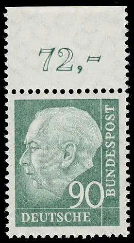 265v Heuss II 90 Pf Oberrand ** postfrisch