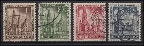 106-109 Gedächtniskirche, Satz zeitgerecht gestempelt, alle geprüft Schlegel BPP