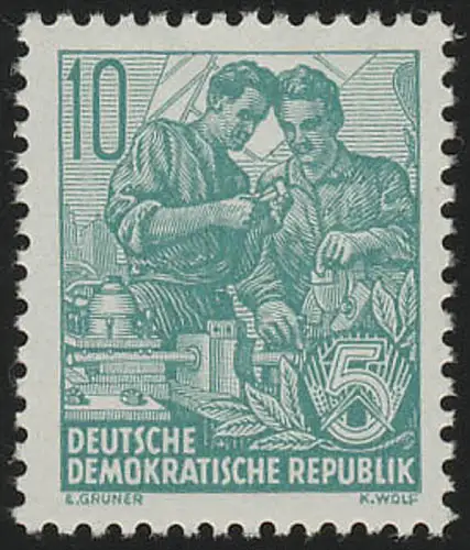 409x XI Fünfjahrplan 10 Pf Wz.2 XI, postfrisch **