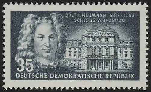 383 XII Balthasar Neumann 35 Pf Wz.2 XII, postfrisch **