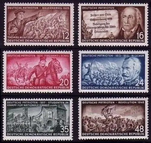 398-403 Deutsche Patrioten, Satz postfrisch **