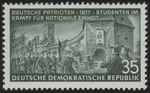 402XII Studenten auf der Wartburg 35 Pf Wz.2 XII, postfrisch